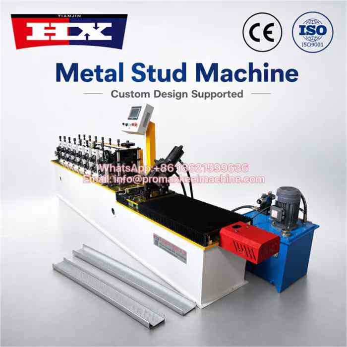 Metal stud machine