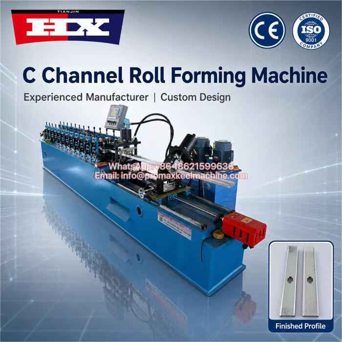 Steel stud making machine